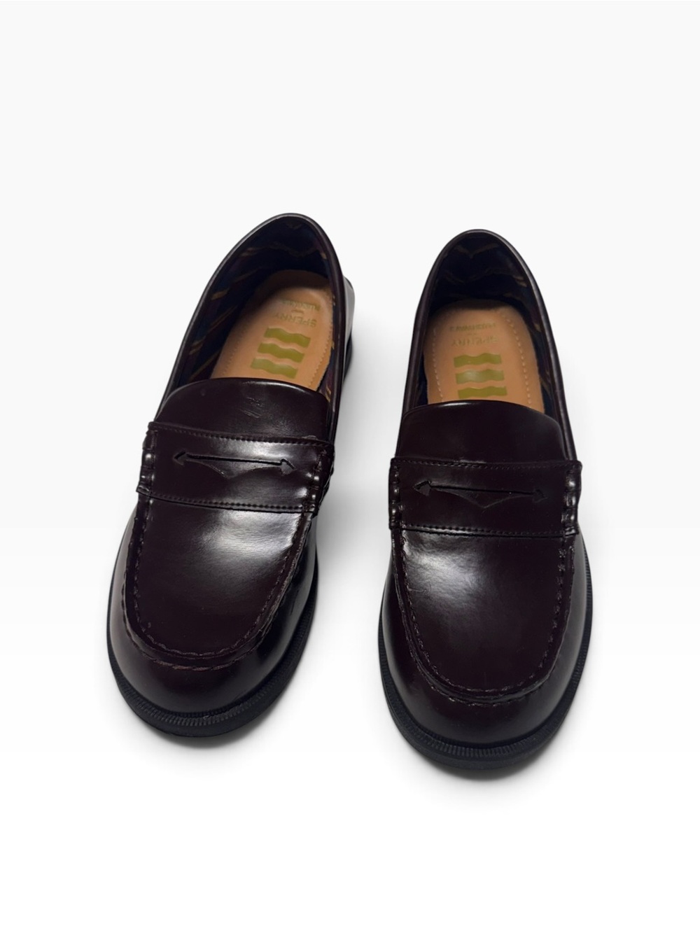 Sperry School Youth/Boys Burgundy Leather Original Penny Loafer Shoe 6 M